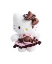 Sanrio Hello Kitty Caramel Pink Ribbon Dress Plush Keychain